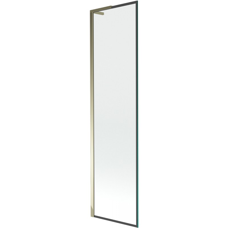 Mexen Next L Badewannenfaltwand 1-flügelig 50 x 150 cm, schwarzes Muster, gold - 895-050-000-03-70-50