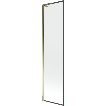 Mexen Next L Badewannenfaltwand 1-flügelig 50 x 150 cm, schwarzes Muster, gold - 895-050-000-03-70-50