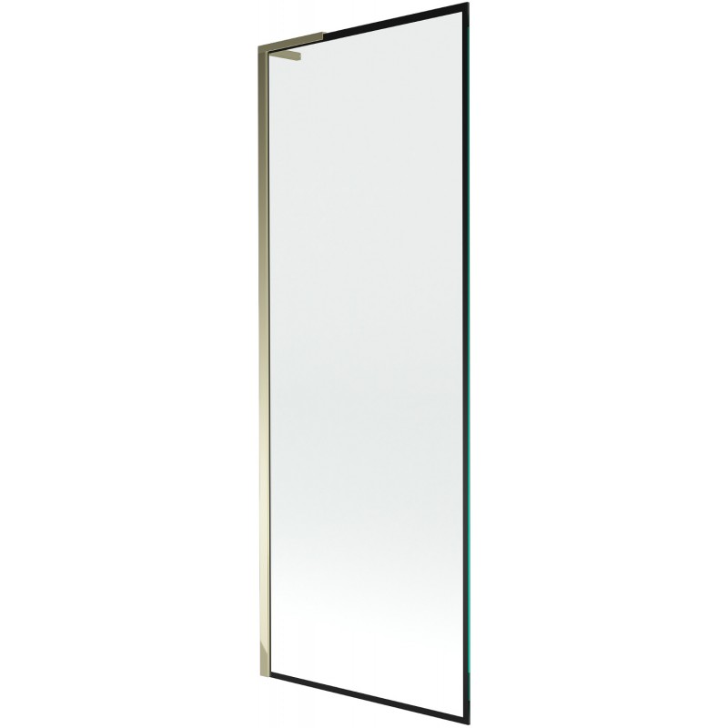Mexen Next L badwand 1-deurs 70 x 150 cm, zwart frame, goud - 895-070-000-03-70-50