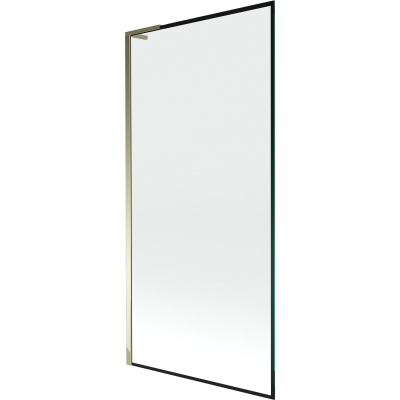 Mexen Next L 1-osaline vannisein 90 x 150 cm, must raam, kuldne - 895-090-000-03-70-50