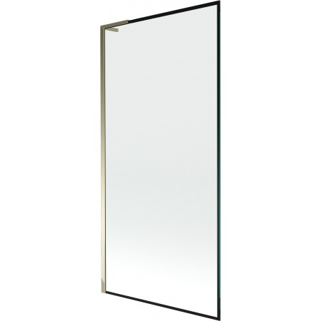 Mexen Next L jednokrilni panel za kadu 90 x 150 cm, crni okvir, zlatni - 895-090-000-03-70-50