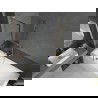 Mexen Next L badwand 1-delig 50 x 150 cm, zwart frame, geborsteld goud - 895-050-000-03-70-55