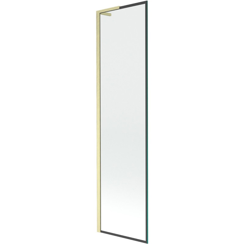 Mexen Next L tuš pregrada 1-krilna 50 x 150 cm, crni okvir, zlatna brušena - 895-050-000-03-70-55