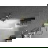 Mexen Next L badwand 1-delig 50 x 150 cm, zwart frame, geborsteld goud - 895-050-000-03-70-55