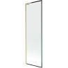 Mexen Next L jednokrilni tuš paravan 60 x 150 cm, crni okvir, zlatno brušeni - 895-060-000-03-70-55