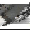Mexen Next L Badewannenabtrennung 1-flügelig 70 x 150 cm, schwarzes Muster, gebürstetes Gold - 895-070-000-03-70-55