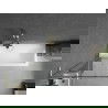 Mexen Next L Badewannenabtrennung 1-flügelig 70 x 150 cm, schwarzes Muster, gebürstetes Gold - 895-070-000-03-70-55