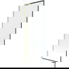 Mexen Next L Badewannenabtrennung 1-flügelig 70 x 150 cm, schwarzes Muster, gebürstetes Gold - 895-070-000-03-70-55