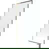 Mexen Next L Badewannen-Faltwand 1-teilig 80 x 150 cm, schwarzes Muster, gebürstetes Gold - 895-080-000-03-70-55