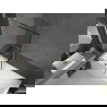 Mexen Next L Badewannenwand 1-flügelig 90 x 150 cm, schwarzes Muster, gebürstetes Gold - 895-090-000-03-70-55