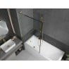 Pare-douche pour baignoire Mexen Next L 1 battant 90 x 150 cm, motif noir, doré brossé - 895-090-000-03-70-55