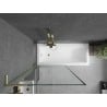 Pare-douche pour baignoire Mexen Next L 1 battant 90 x 150 cm, motif noir, doré brossé - 895-090-000-03-70-55