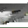 Mexen Next L Badewannenwand 1-flügelig 100 x 150 cm, schwarzes Muster, gebürstetes Gold - 895-100-000-03-70-55