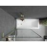 Mexen Next L pare-douche de baignoire 1-volet 100 x 150 cm, cadre noir, doré brossé - 895-100-000-03-70-55