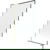 Mexen Next L Badewannenwand 1-flügelig 100 x 150 cm, schwarzes Muster, gebürstetes Gold - 895-100-000-03-70-55