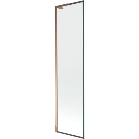 Mexen Next L 1-wing bath screen 50 x 150 cm, black frame, rose gold - 895-050-000-03-70-60