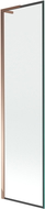 Mexen Next L badwand scherm 1-delig 50 x 150 cm, zwart frame, roze goud - 895-050-000-03-70-60