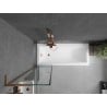 Mexen Next L paroi de baignoire 1-panneau 50 x 150 cm, motif noir, or rose - 895-050-000-03-70-60