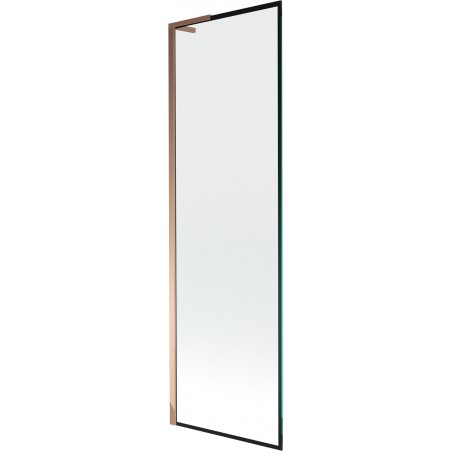 Mexen Next L parawan nawannowy 1-skrzydłowy 60 x 150 cm, czarna ramka, różowe złoto - 895-060-000-03-70-60