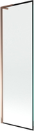Mexen Next L vannitoaparavann 1-tiivaline 60 x 150 cm, must raam, roosa kuld - 895-060-000-03-70-60