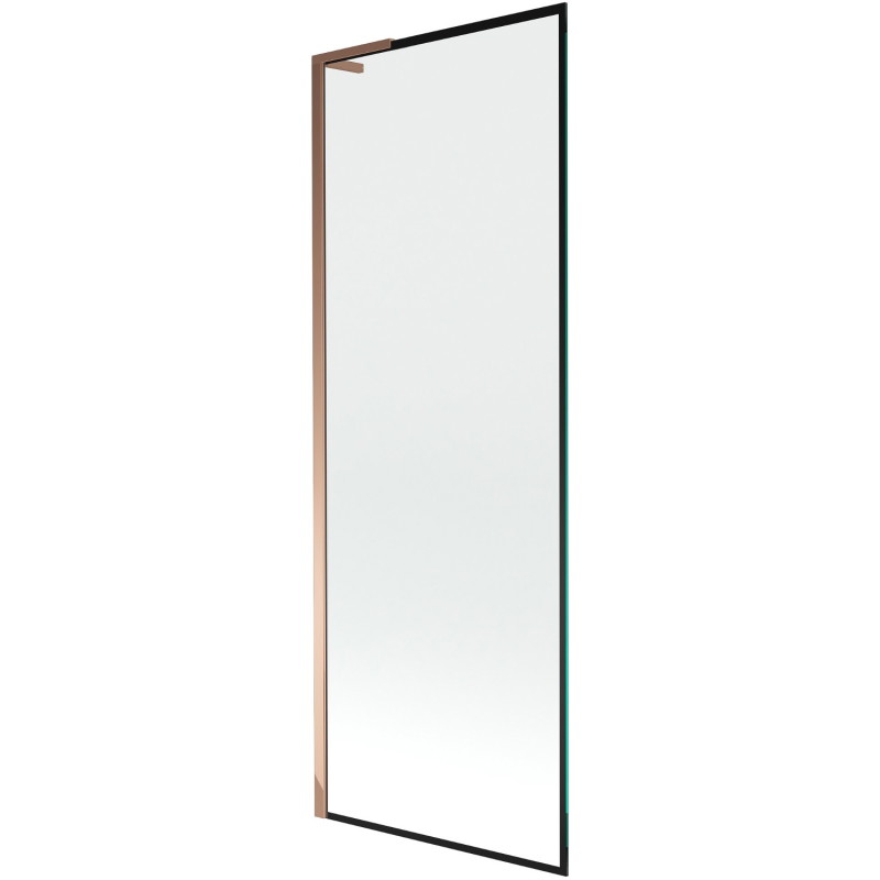 Mexen Next L vanniparavann, 1-tiivaline, 70 x 150 cm, must raam, roosa kuld - 895-070-000-03-70-60
