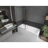 Paroi de douche Mexen Next L 1 vantail 80 x 150 cm, motif noir, or rose - 895-080-000-03-70-60
