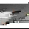 Mexen Next L Badewannenfaltwand 1-flügelig 80 x 150 cm, schwarzes Muster, Roségold - 895-080-000-03-70-60