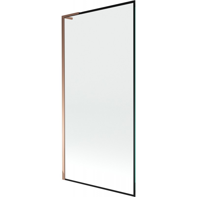 Mexen Next L Duschwand 1-flügelig 90 x 150 cm, schwarzes Muster, Roségold - 895-090-000-03-70-60