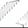 Mexen Next L badwand 1-delig 90 x 150 cm, zwart frame, roze goud - 895-090-000-03-70-60