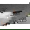 Mexen Next L Badewannenfaltwand 1-flügelig 50 x 150 cm, schwarzes Muster, gebürstetes Kupfer - 895-050-000-03-70-65
