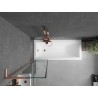 Mexen Next L jednokrilni paravan za kadu 50 x 150 cm, crni okvir, brušena bakar - 895-050-000-03-70-65