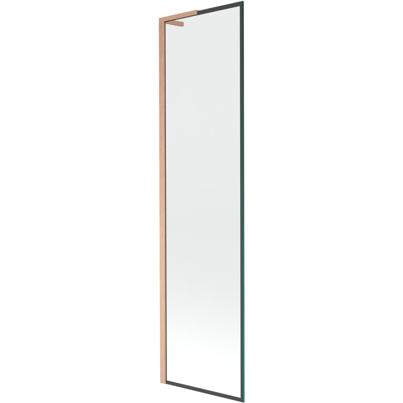 Mexen Next L vannile pritsmekaitse ühe tiivaga 50 x 150 cm, must raam, harjatud vask - 895-050-000-03-70-65