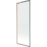 Mexen Next L tuš paravan s jednim krilom 70 x 150 cm, crni okvir, brušeni bakar - 895-070-000-03-70-65