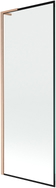 Mexen Next L vannitoa paravana 1-tiivaline 70 x 150 cm, must raam, harjatud vask - 895-070-000-03-70-65