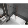 Mexen Next L vannisein, 1-osaline 80 x 150 cm, must raam, harjatud vask - 895-080-000-03-70-65