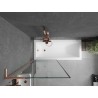 Mexen Next L vannisein, 1-osaline 80 x 150 cm, must raam, harjatud vask - 895-080-000-03-70-65