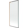 Mexen Next L vannisein, 1-osaline 80 x 150 cm, must raam, harjatud vask - 895-080-000-03-70-65