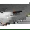 Mexen Next L Wannenschirm 1-flügelig 90 x 150 cm, schwarzes Muster, gebürstetes Kupfer - 895-090-000-03-70-65