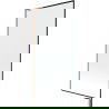 Mexen Next L badwand 1-delig 90 x 150 cm, zwart frame, geborsteld koper - 895-090-000-03-70-65