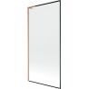 Mexen Next L vanniekraan 1-tiivaline 90 x 150 cm, must raam, harjatud vask - 895-090-000-03-70-65