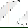 Mexen Next L Badewannenfaltwand 1-flügelig 100 x 150 cm, schwarzes Muster, gebürstetes Kupfer - 895-100-000-03-70-65
