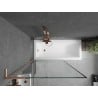 Mexen Next L Bath Screen 1-Panel 100 x 150 cm, Black Frame, Brushed Copper - 895-100-000-03-70-65