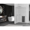 Mexen Kioto+ L διαχωριστικό ντους με ράφι Walk-in 70 x 200 cm, ρίγες, βουρτσισμένο