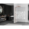 Mexen Kioto L dušisein Walk-in 120 x 200 cm, valge muster, roosa kuld - 800-120-103-60-85