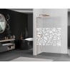 Mexen Kioto L Walk-in Shower Wall 80 x 200 cm, White Pattern, Brushed Copper - 800-080-103-65-85