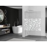 Mexen Kioto L Walk-in tuš stijena 90 x 200 cm, bijeli uzorak, brušeni nikal - 800-090-103-97-85