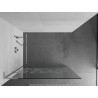 Mexen Kioto L Walk-in tuš stijena 90 x 200 cm, bijeli uzorak, brušeni nikal - 800-090-103-97-85