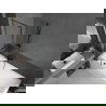 Mexen Next L Badewannenabtrennung 1-flügelig 50 x 150 cm, schwarzes Muster, gebürstet Gun Gray - 895-050-000-03-70-66