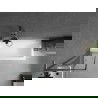 Mexen Next L Badewannenabtrennung 1-flügelig 50 x 150 cm, schwarzes Muster, gebürstet Gun Gray - 895-050-000-03-70-66