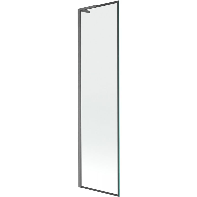 Mexen Next L yksiovinen suihkuseinä 50 x 150 cm, musta kehys, harjattu gun gray - 895-050-000-03-70-66